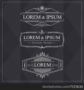 luxury flourishes calligraphic elegant ornament logos template