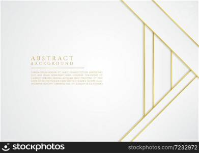 Luxury gold and white background clean overlap layer design with space for content. vector illustration.
