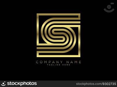 Luxury golden color line letter, Graphic Alphabet Symbol for Corporate Business Identity