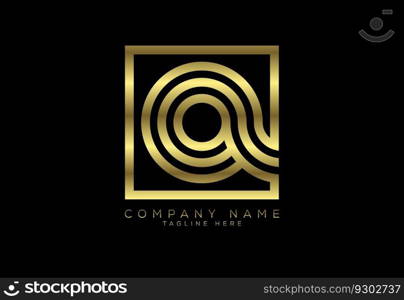 Luxury golden color line letter, Graphic Alphabet Symbol for Corporate Business Identity