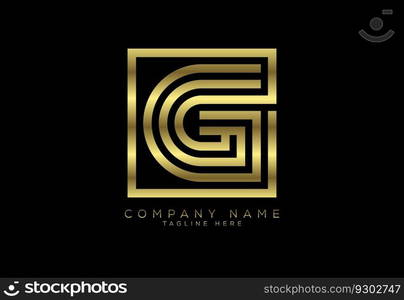 Luxury golden color line letter, Graphic Alphabet Symbol for Corporate Business Identity