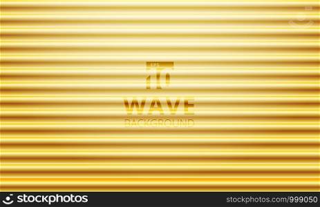 Luxury golden gradient color wave pattern background and texture. Tile premium surface. You can use for template design, brochure, poster, presentation, banner web, wedding card, invitation card, etc. Vector illustration