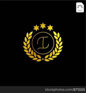 luxury i initial logo or symbol business company vector icon isolated