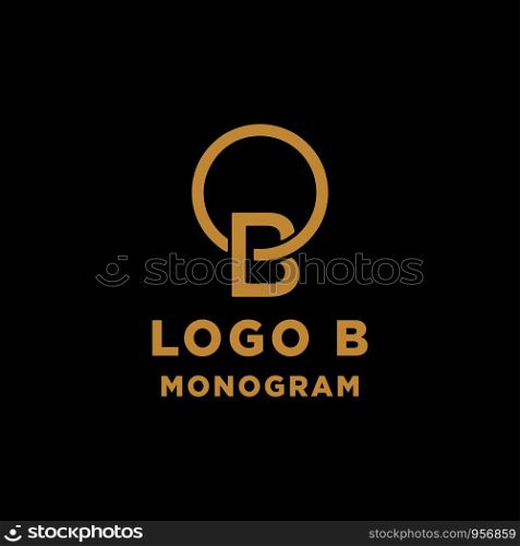 luxury initial b logo design vector icon element. luxury initial b logo design vector icon element isolated