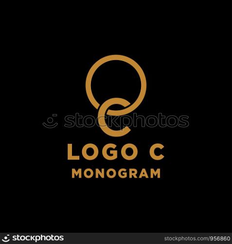 luxury initial c logo design vector icon element. luxury initial c logo design vector icon element isolated