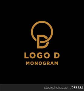 luxury initial d logo design vector icon element. luxury initial d logo design vector icon element isolated