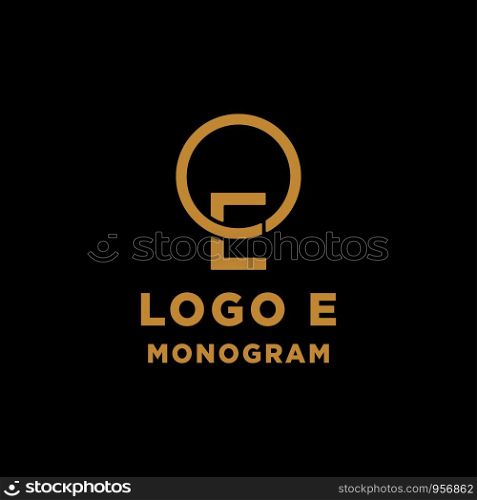 luxury initial e logo design vector icon element. luxury initial e logo design vector icon element isolated
