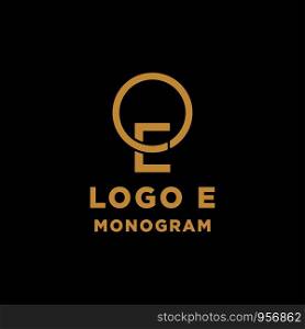 luxury initial e logo design vector icon element. luxury initial e logo design vector icon element isolated