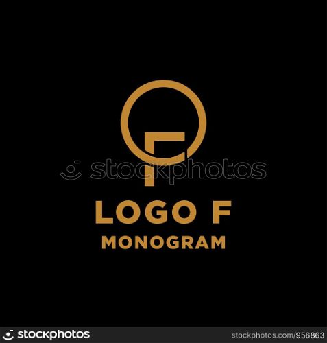 luxury initial f logo design vector icon element. luxury initial f logo design vector icon element isolated