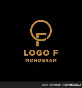 luxury initial f logo design vector icon element. luxury initial f logo design vector icon element isolated