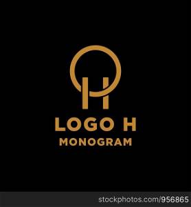 luxury initial h logo design vector icon element. luxury initial h logo design vector icon element isolated
