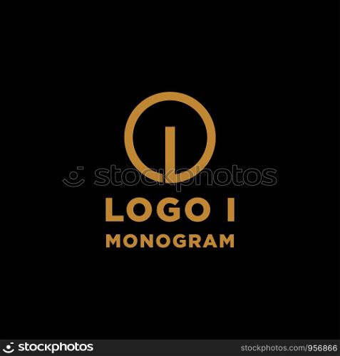 luxury initial i logo design vector icon element. luxury initial i logo design vector icon element isolated