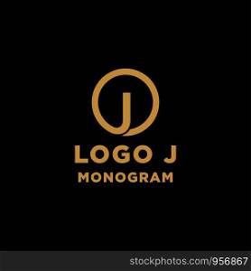 luxury initial j logo design vector icon element. luxury initial j logo design vector icon element isolated