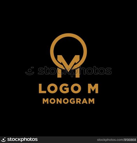 luxury initial m logo design vector icon element. luxury initial m logo design vector icon element isolated