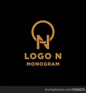 luxury initial n logo design vector icon element. luxury initial n logo design vector icon element isolated