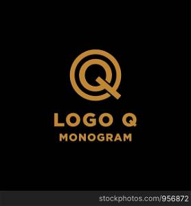 luxury initial q logo design vector icon element. luxury initial q logo design vector icon element isolated