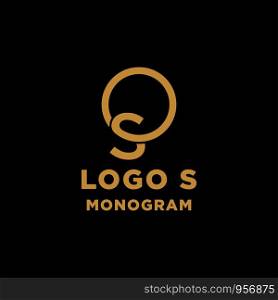luxury initial s logo design vector icon element. luxury initial s logo design vector icon element isolated