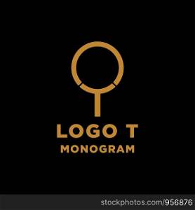 luxury initial t logo design vector icon element. luxury initial t logo design vector icon element isolated