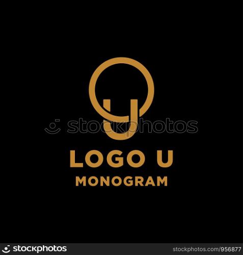 luxury initial u logo design vector icon element. luxury initial u logo design vector icon element isolated