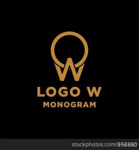 luxury initial w logo design vector icon element. luxury initial w logo design vector icon element isolated