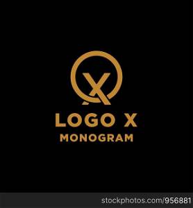 luxury initial x logo design vector icon element. luxury initial x logo design vector icon element isolated
