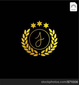 luxury j initial logo or symbol business company vector icon isolated