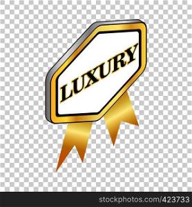 Luxury label isometric icon 3d on a transparent background vector illustration. Luxury label isometric icon