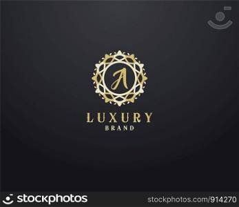 Luxury letter A monogram vector logo design. mandala and ornamental logo