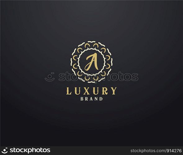 Luxury letter A monogram vector logo design. mandala and ornamental logo.