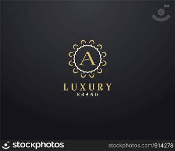 Luxury letter A monogram vector logo design. mandala and ornamental logo.