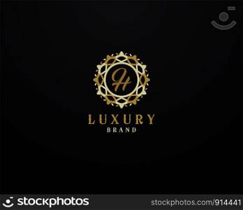 Luxury letter H monogram vector logo design. mandala and ornamental logo.