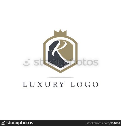 Luxury letter K monogram vector logo design. K letter in shield logo illustration. Safety and security icon.