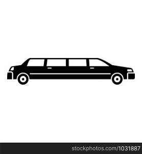 Luxury limousine icon. Simple illustration of luxury limousine vector icon for web design isolated on white background. Luxury limousine icon, simple style