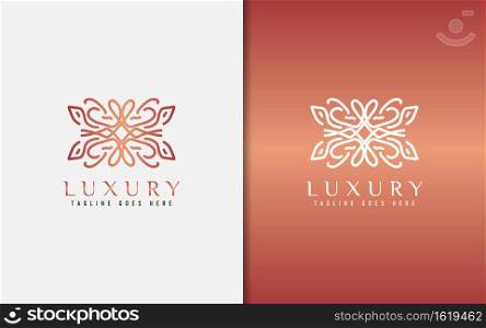 Luxury Logo Design. Elegant Symbol with Geometric Modern Lines Combination. Usable For Business, Community, Foundation, Services, Company. Vector Logo Design Illustration. Graphic Design Element