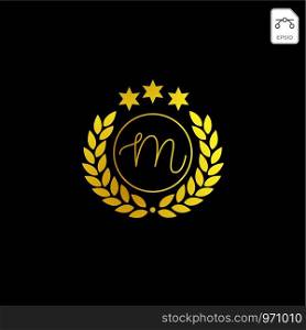 luxury m initial logo or symbol business company vector icon isolated