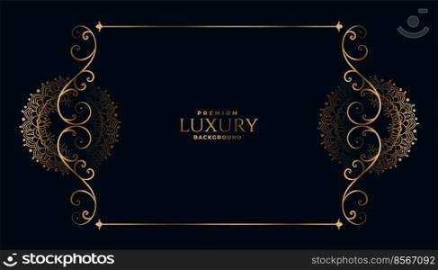 luxury mandala decoration invitation banner design with text space