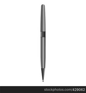 Luxury metallic pen mockup. Realistic illustration of luxury metallic pen vector mockup for web. Luxury metallic pen mockup, realistic style