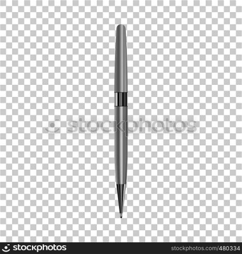 Luxury metallic pen mockup. Realistic illustration of luxury metallic pen vector mockup for web. Luxury metallic pen mockup, realistic style