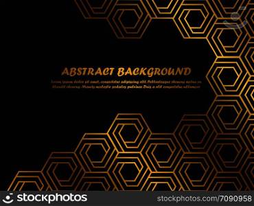 Luxury minimal background template banner with golden abstract shapes. Vector illustration. Luxury minimal background template with golden abstract shapes