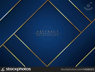 Luxury modern abstract background overlap cutting shape gold metallic glitter color. vector illustration.