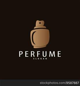 Luxury Perfume Logo, Cosmetic Spray Bottle Perfume Illustration Design Vector Template