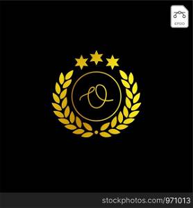 luxury q initial logo or symbol business company vector icon isolated