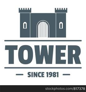 Luxury tower logo. Simple illustration of luxury tower vector logo for web. Luxury tower logo, simple gray style