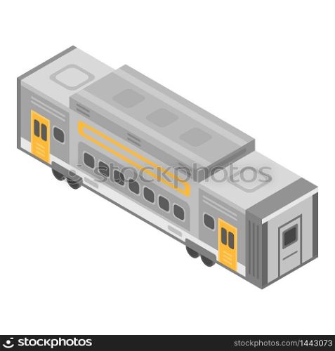 Luxury train wagon icon. Isometric of luxury train wagon vector icon for web design isolated on white background. Luxury train wagon icon, isometric style