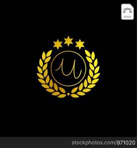 luxury u initial logo or symbol business company vector icon isolated