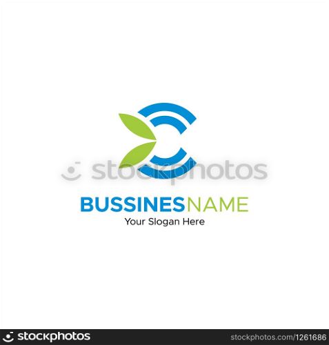 Luxury vector logotype with business card template. Premium letter C logo with design. Elegant corporate identity.