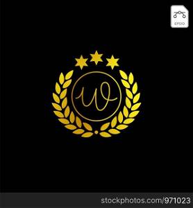 luxury w initial logo or symbol business company vector icon isolated
