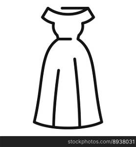 Luxury wedding dress icon outline vector. Veil bridal. Woman shower. Luxury wedding dress icon outline vector. Veil bridal
