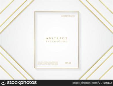 Luxury white abstract white background triangle overlap layer frame design. vector illustration.