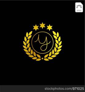 luxury y initial logo or symbol business company vector icon isolated